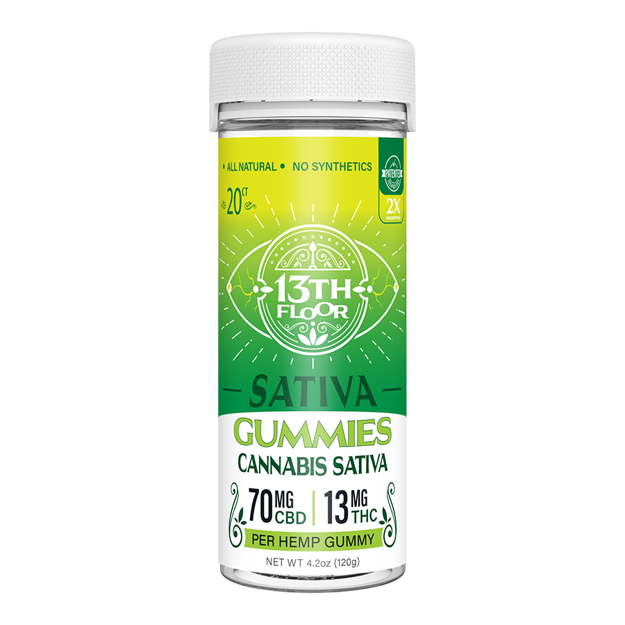 13th Floor Cannabis Sativa Delta 9 THC Gummies 20ct Tube